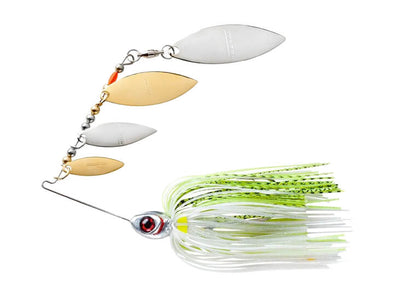 Booyah Super Shad Quad Blade Spinnerbait Chartreuse Glimmer