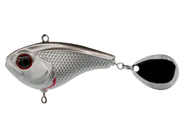 6th Sense Fishing Gyro Tail Spinner Chrome Black Back