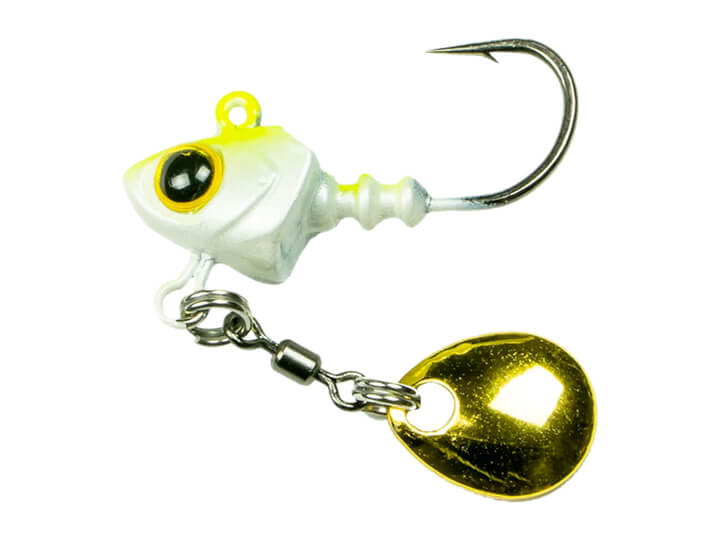 6th Sense Pecos Underspin Jig Heads Chartreuse Minnow