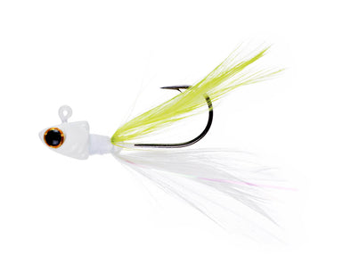 6th Sense Fishing Pluck Hair Jig Chartreuse Minnow