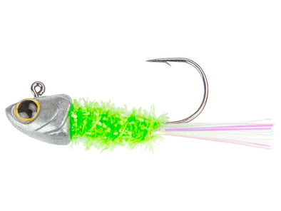 6th Sense Fishing Spangle Tinsel Jig Chartreuse Minnow