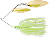 Dirty Jigs Compact Double Willow Spinnerbait White Chartreuse