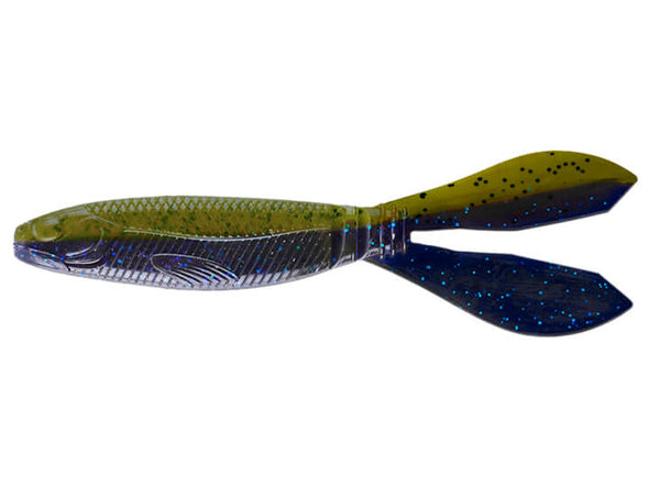 G-Ratt Baits Mixer Jig Trailer Green Pumpkin Blue Flake