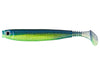 G-Ratt Baits Thin Swim Paddle Tail Swimbait Chartreuse Blue