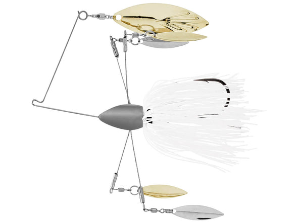 HRO BA Spinner 5 Wire Blade Spinnerbait White