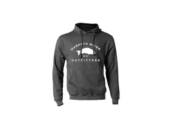 Harpeth River Outfitters Hooded Sweatshirt Charcoal White