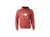 Harpeth River Outfitters Hooded Sweatshirt Heather Red White