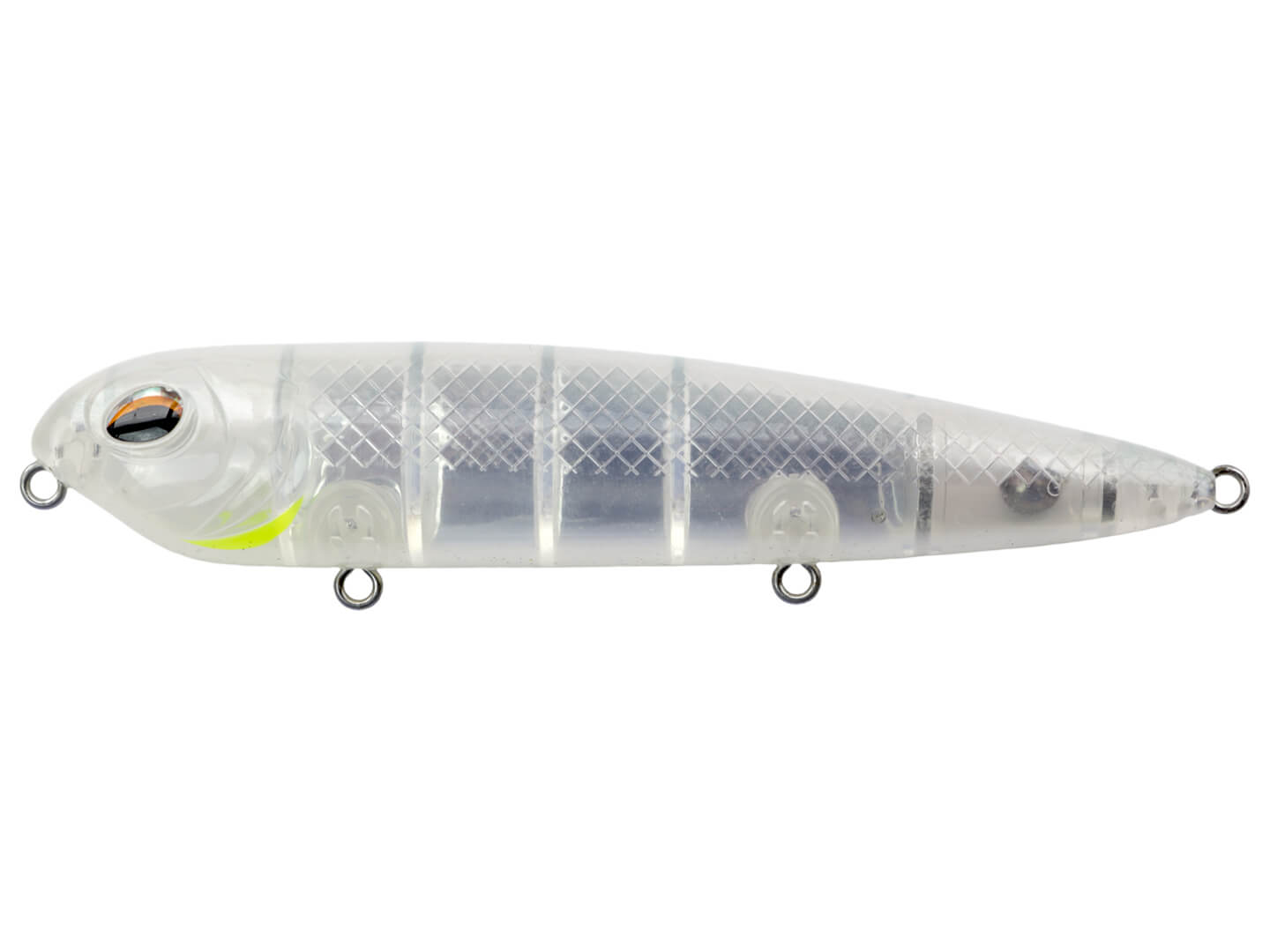 cannon fishing lures Jenko Tin Cannon Topwater Walking Bait Crystal Clear
