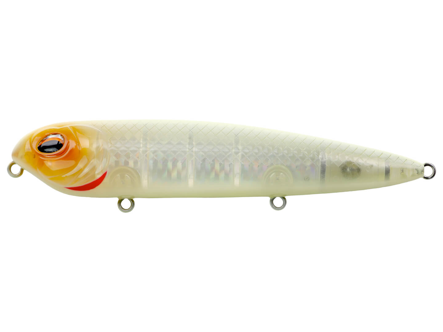 cannon fishing lures Jenko Tin Cannon Topwater Walking Bait Vanilla Flash