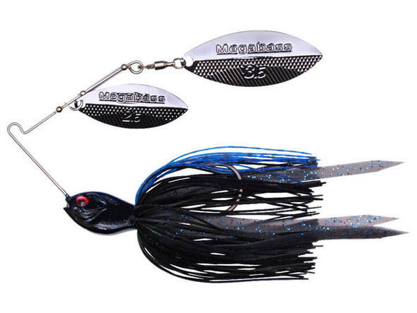 Megabass SV-3 Double Willow Spinnerbait Black Blue