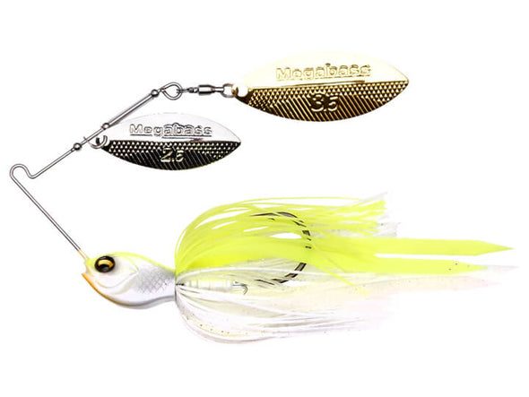 Megabass SV-3 Double Willow Spinnerbait Chartreuse White