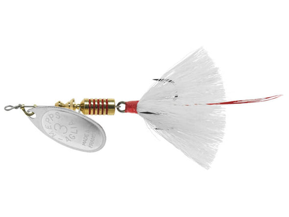 Mepps Dressed Aglia Inline Spinner White Silver