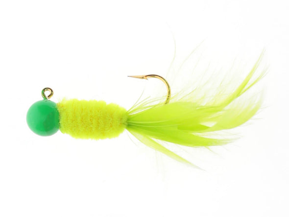 Mr. Crappie Slab Daddy Live Hair Jig Limeaid