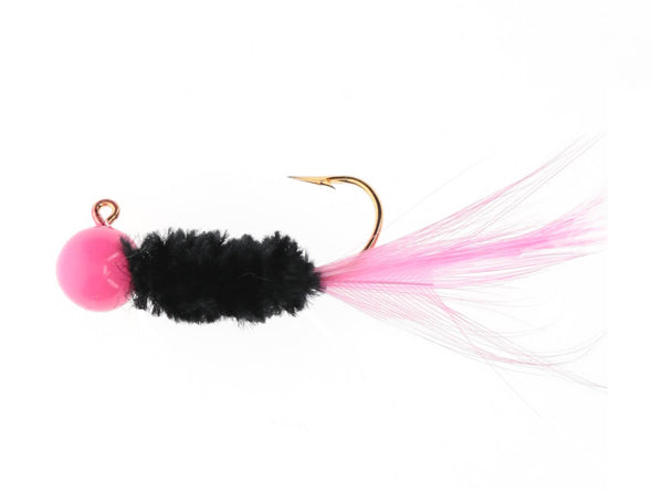 Mr. Crappie Slab Daddy Live Hair Jig Pink Tuxedo