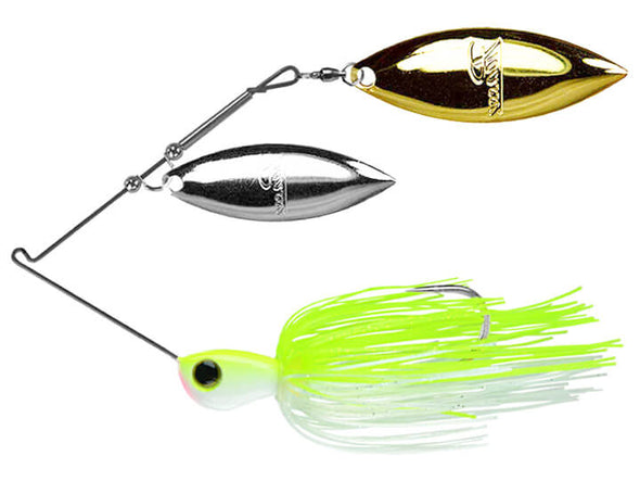 Picasso Titanium High Performance Double Willow Spinnerbait White Chartreuse