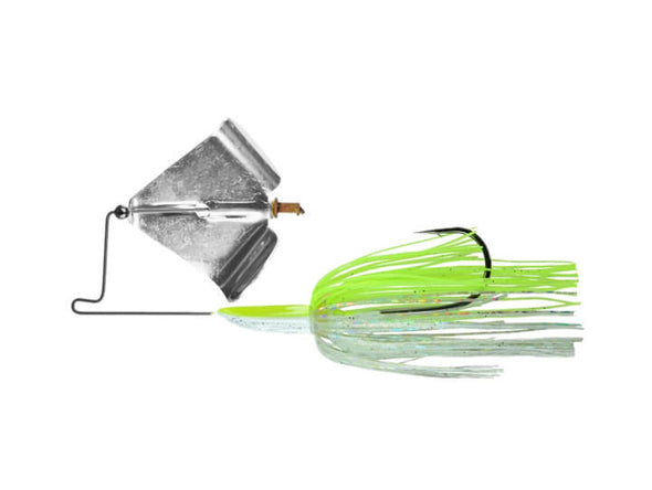 Picasso Rusty Squeaker Buzzbait Chartreuse White Hologram Nickel Blade