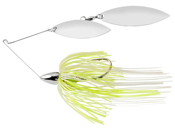 War Eagle Nickel Screamin Eagle Double Willow White Chartreuse Pearl Spinnerbait