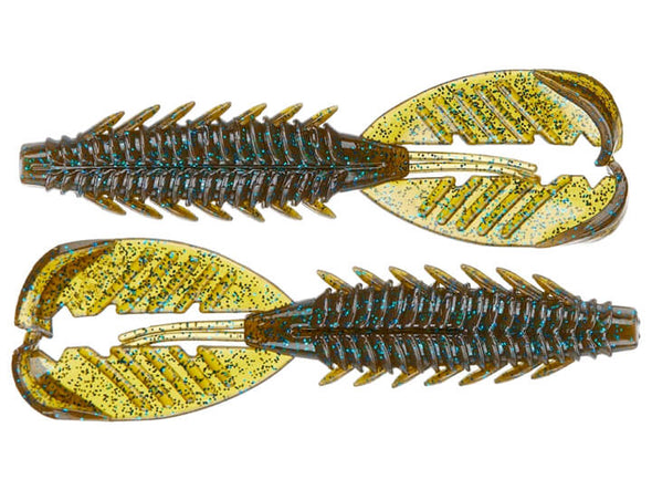 X Zone Lures Adrenaline Craw Green Pumpkin Blue Flake