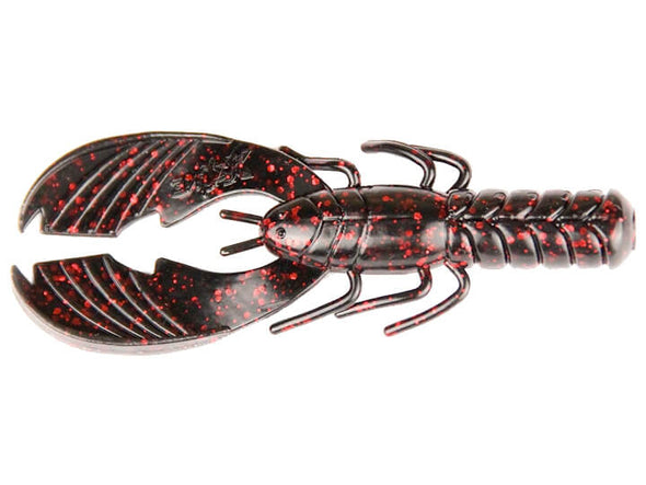 X Zone Muscle Back Finesse Craw Black Red Flake