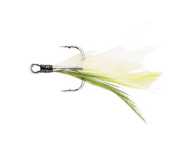 Berkley Fusion19 Feathered Treble Hook White Chartreuse