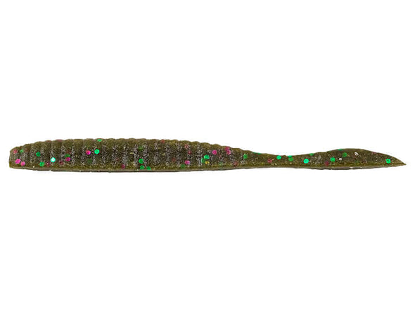 Berkley PowerBait MaxScent Flat Worm Green Pumpkin Party