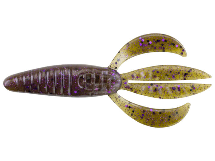 Berkley PowerBait 4 in. Pit Boss, Green Pumpkin Purple