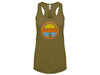 HRO Sunset Ladies Racerback Tank Military Green