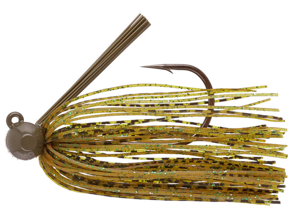 Queen Tackle Tungsten Hammerhead Rattling Football Jig Green Pumpkin Green