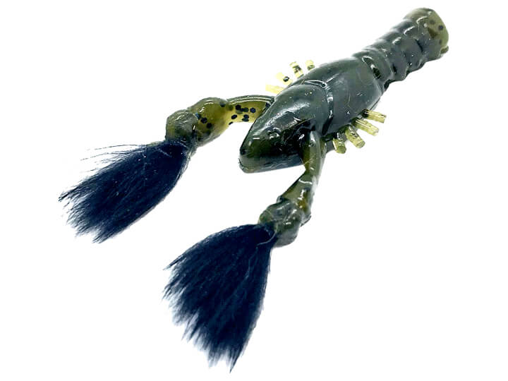 Rabid Baits Rabid Craw - 3in - Green Pumpkin Black