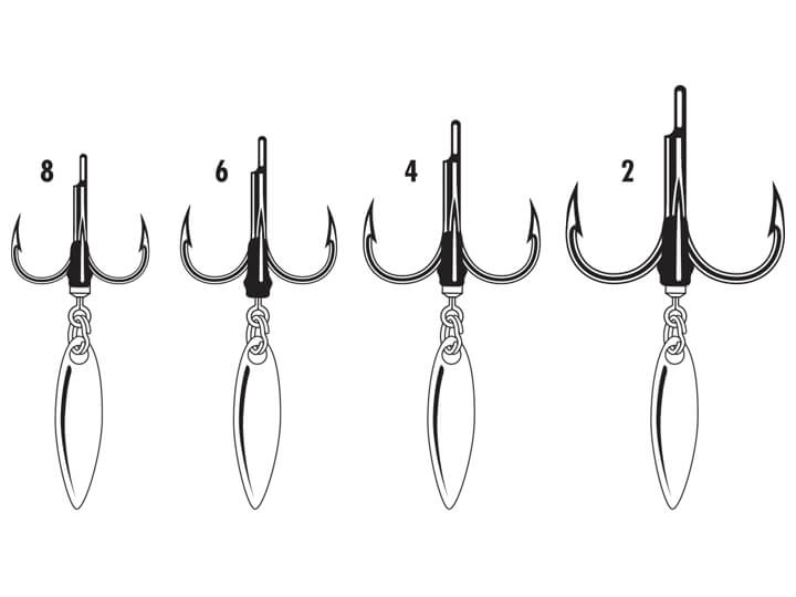 VMC Bladed Hybrid Treble Short Hook 2