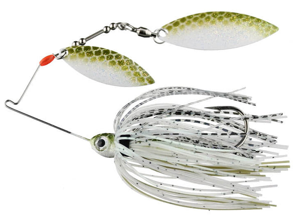 Spot Sticker Baits Mini Me Double Willow Spinnerbait Olive Shad