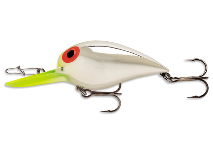 Storm - Original Wiggle Wart Metallic Silver-Chartreuse Lip