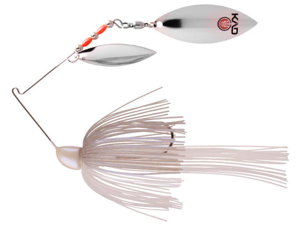 Strike King KVD Finesse Spinnerbait Blue Gizzard Shad Double Silver Willow Leaf Blades