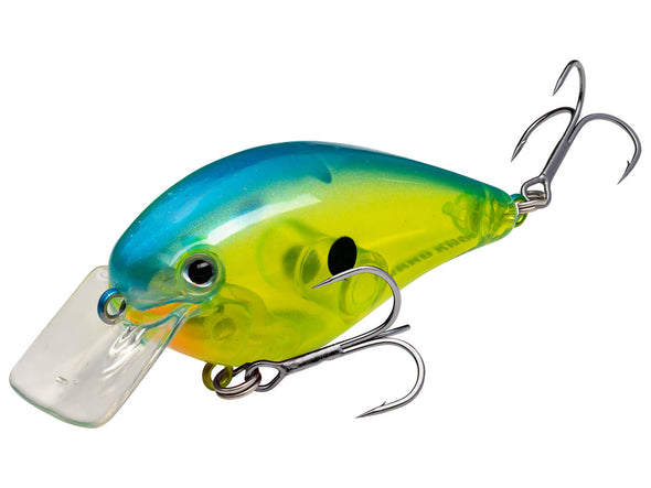 Strike King KVD Square Bill 1.5 Hard Knock Chartreuse Blue Crystal