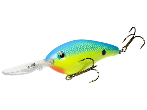 Strike King Pro Model 6XD Powder Blue Back Chartreuse