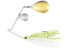Terminator P1 Pro Series Double Colorado Spinnerbait Chartreuse White Shad
