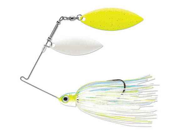Terminator P1 Pro Series Double Willow Spinnerbait Nashville Sexy Double Willow White Chartreuse