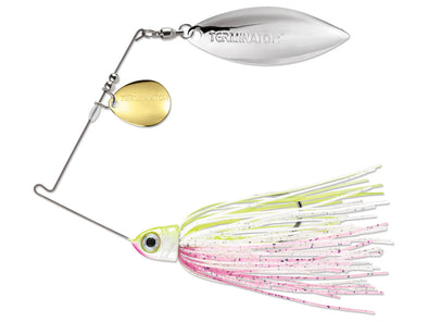 Terminator P1 Pro Series Shad Spawn Silver Willow Gold Colorado Blade