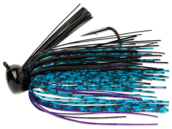 Terminator Weedless Football Jig Black Blue Purple