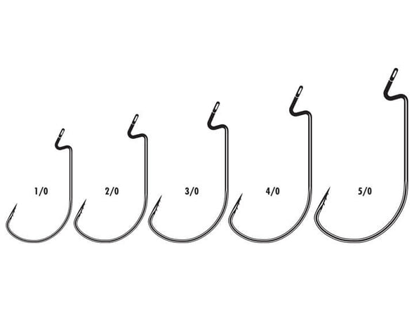 VMC Fastgrip Wide Gap Worm Hook Size Chart