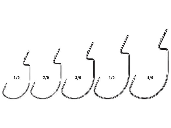 VMC XL Wide Gap Worm Hook Size Chart