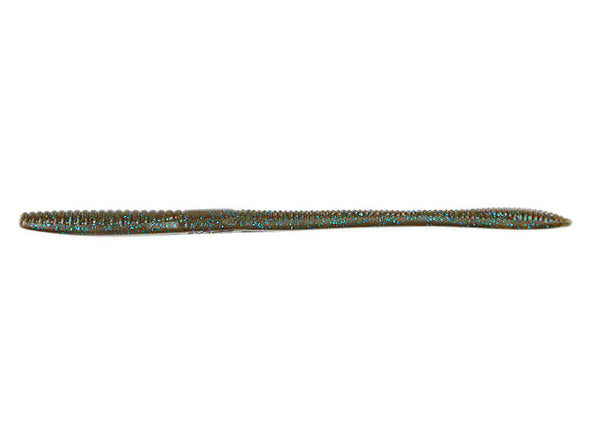 X Zone Lures Deception Worm Green Pumpkin Blue Flake