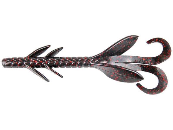 X Zone Lures Muscle Back Hawg Hunter Black Red Flake