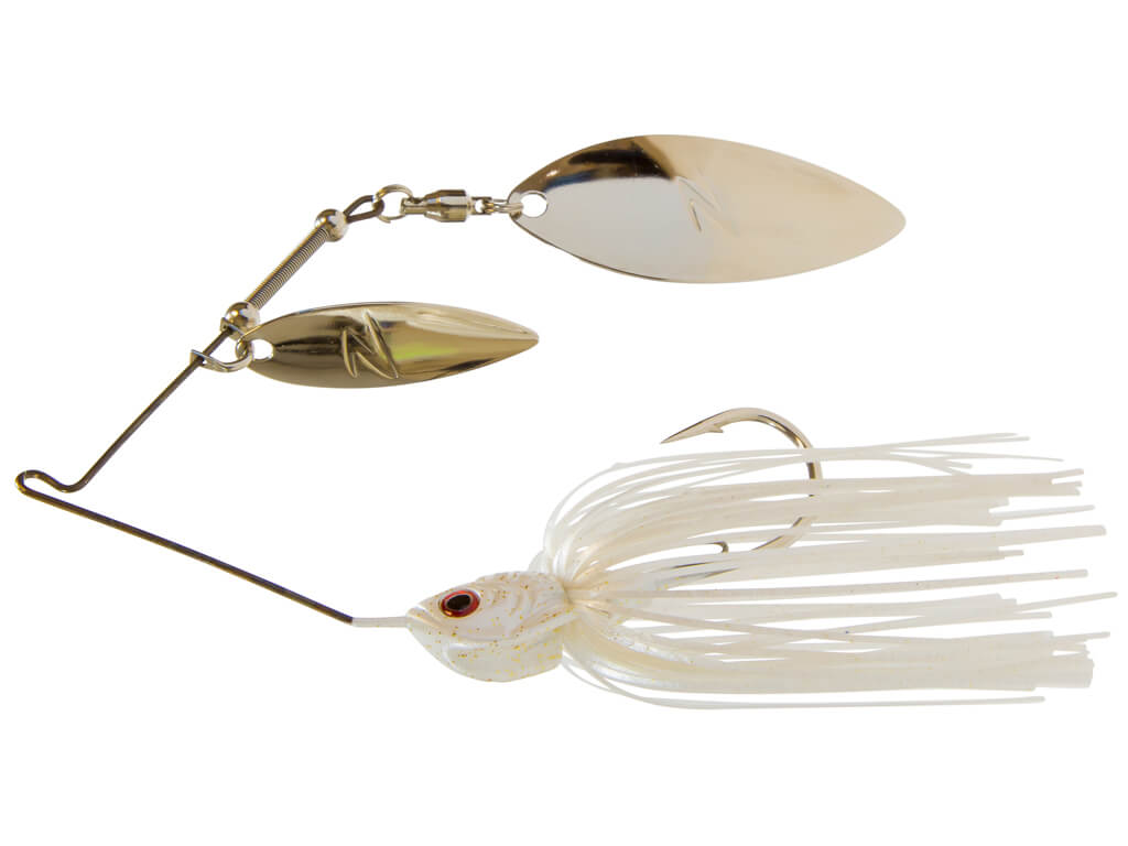 Z-Man Slingbladez Double Willow Spinnerbait - 3/8oz - Pearl Ghost