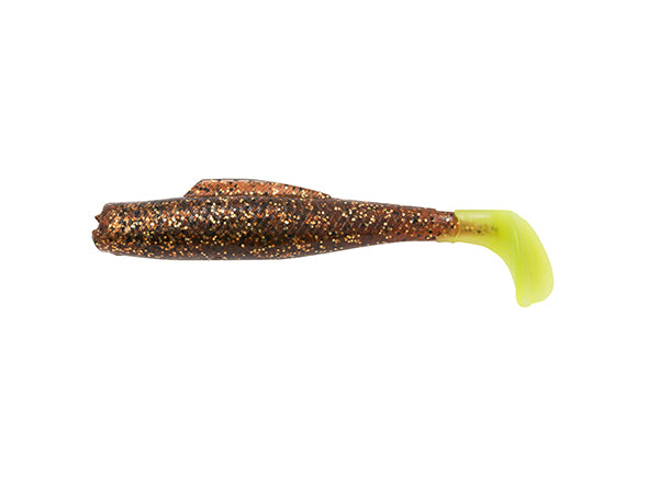 Z-Man MinnowZ Swimbait Rootbeer Chartreuse Tail